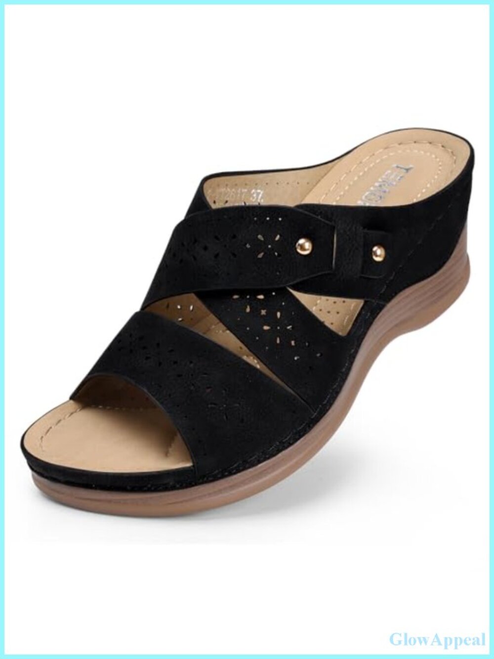 TEMOFON Wedge Sandals Women Comfortable Platform Slip On Summer Sandals